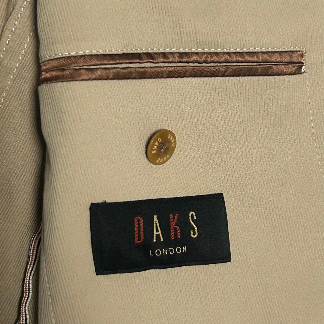 【美品】DAKS テーラードジャケット ベージュ L オンワード樫山 ストレッチ