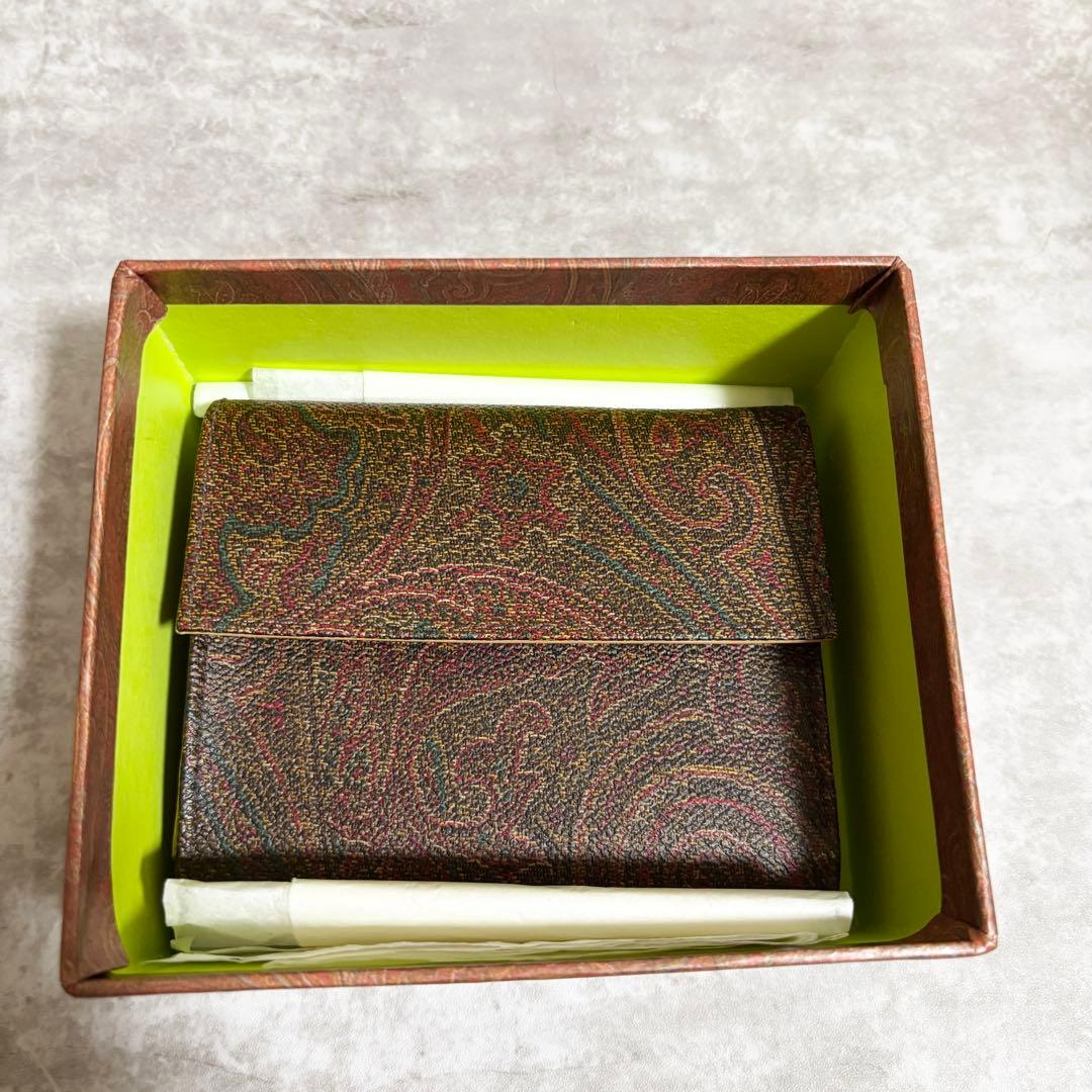 H298 美品✨Etro エトロ　ウォレット　二つ折り財布　ペイズリー柄