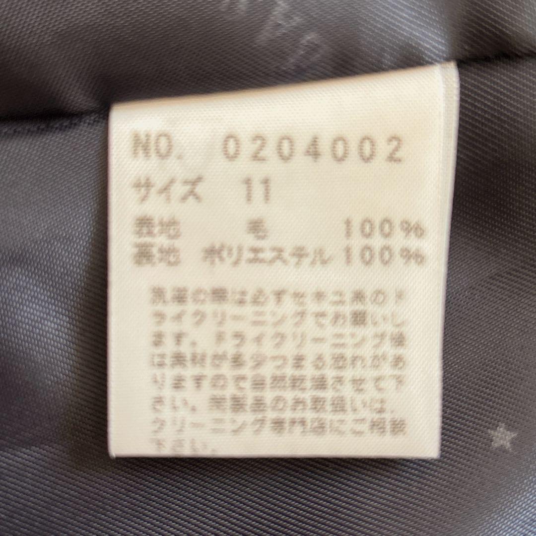 美品✨イーストボーイ エンブレムジャケット 紺ブレザー 金ボタン 11号 ウール
