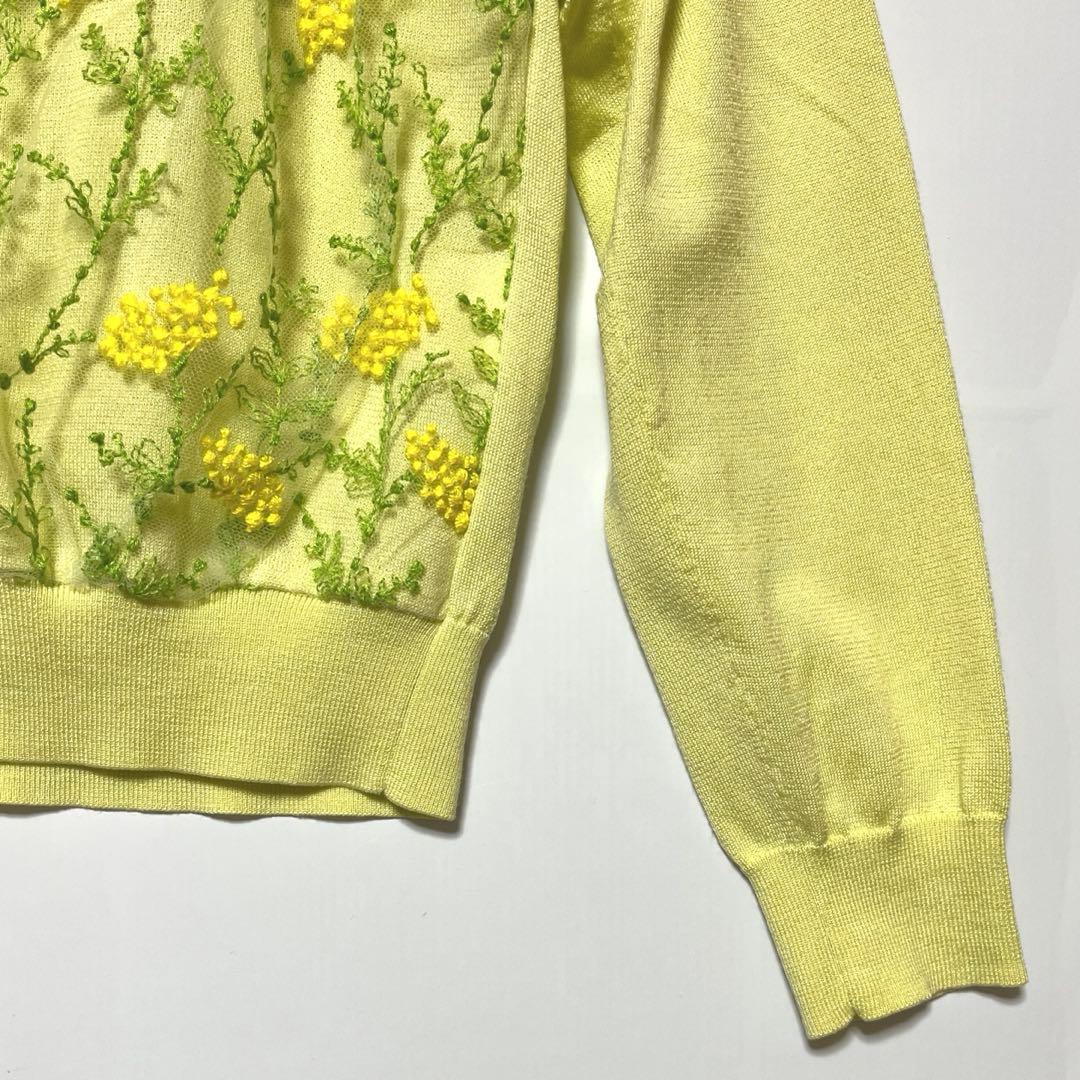アナイ　ミモザ チュール カーディガン 刺繍