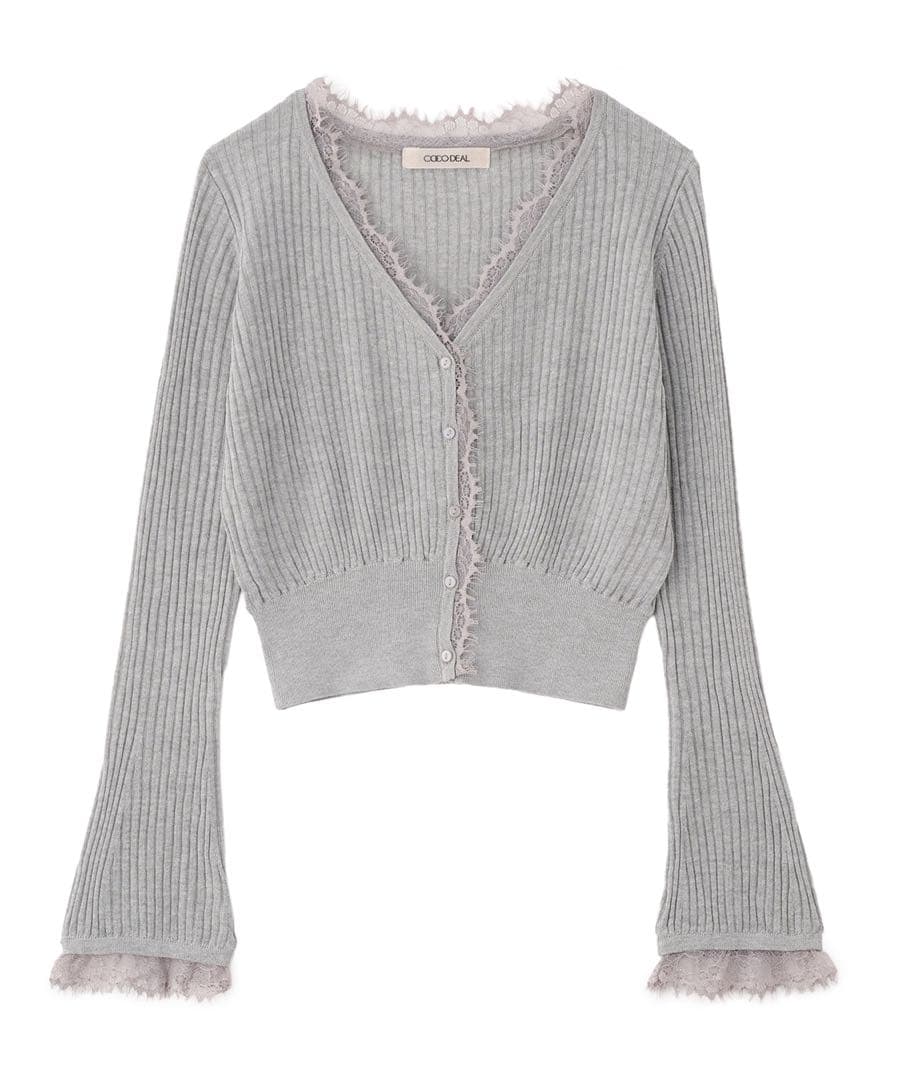 COCODEAL シアーリブレースカーディガン