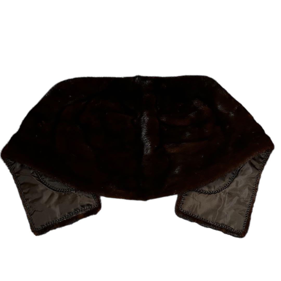 【美品】SAGA MINK SELECTED 　金タグ　ミンク　ショール
