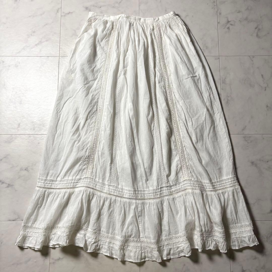 BEAMS BOY 定価1.6万 ヴィンテージ レース スカート 白