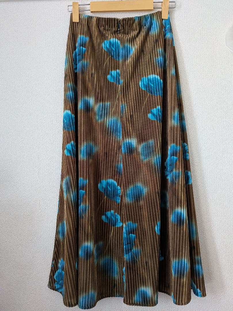 AMERI MILA VELOUR CUT SKIRT アメリ ロングスカート