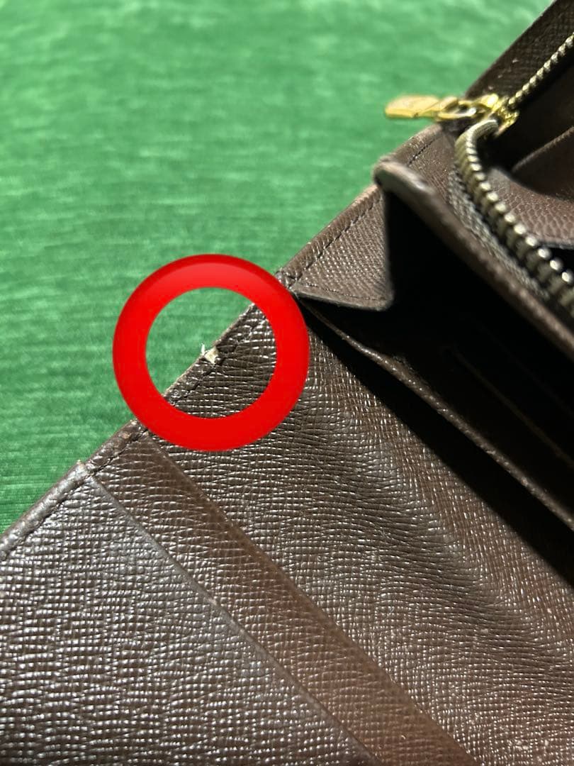美品❤️Louis Vuitton ダミエ 二つ折り財布　ブランド箱＆袋付き