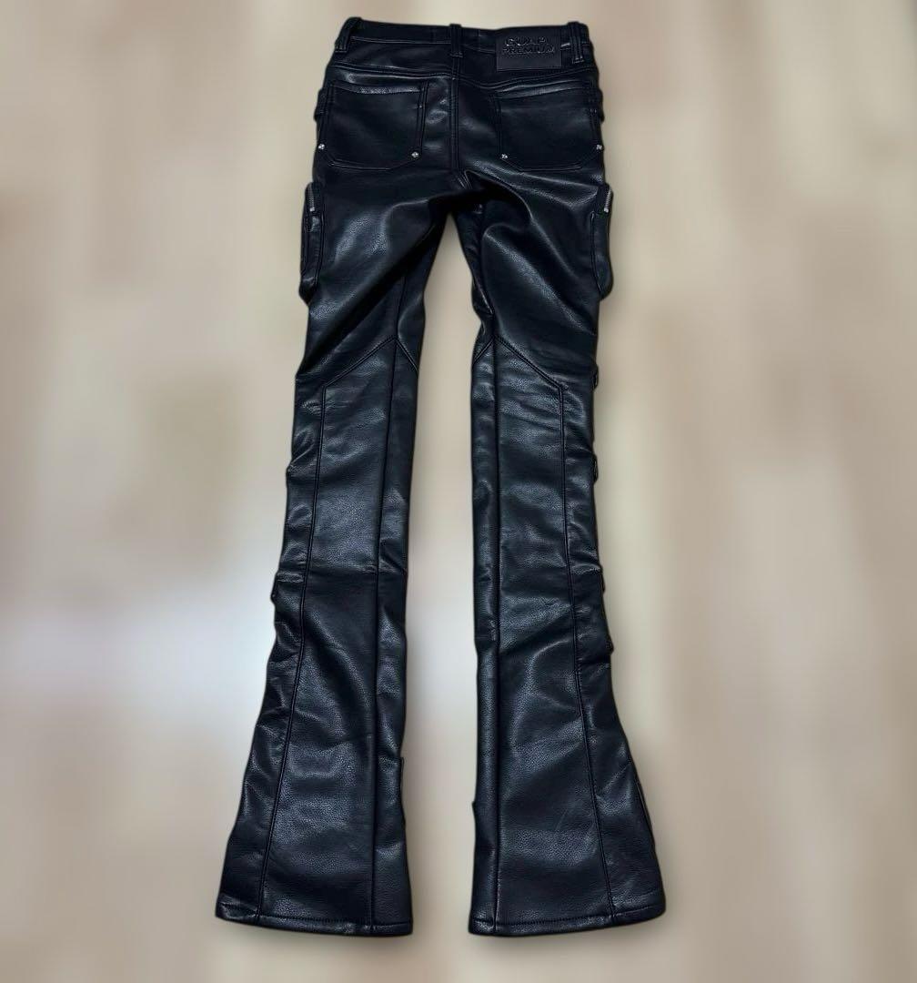 パンツ GUAPI Obsidian Cargo Leather Pants Black
