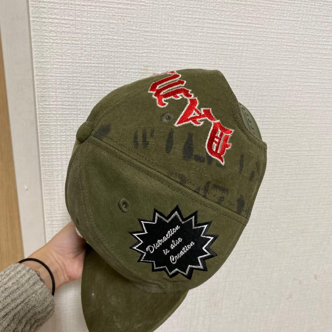 READYMADE DAMAGE キャップ オリーブ
