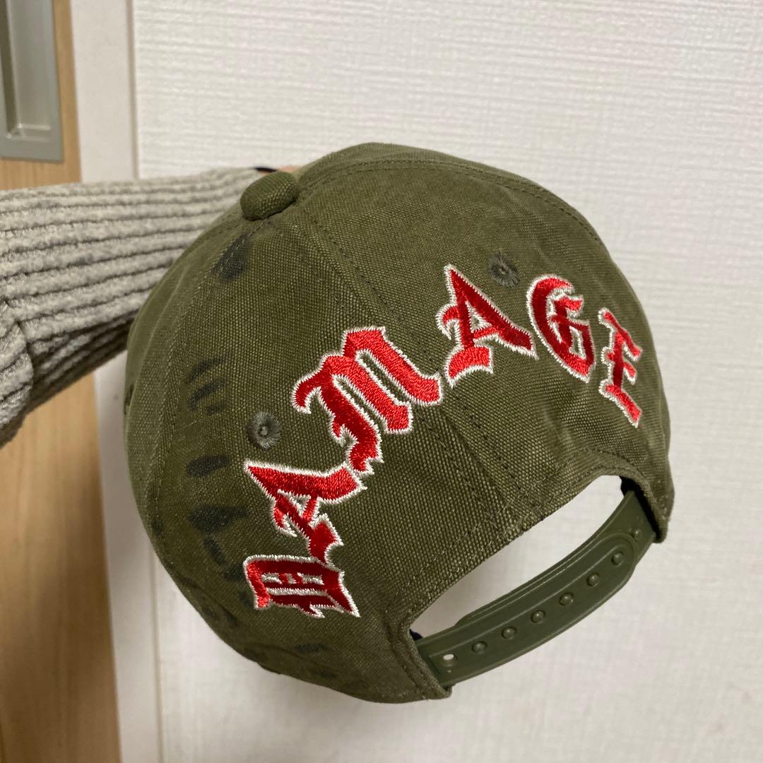 READYMADE DAMAGE キャップ オリーブ