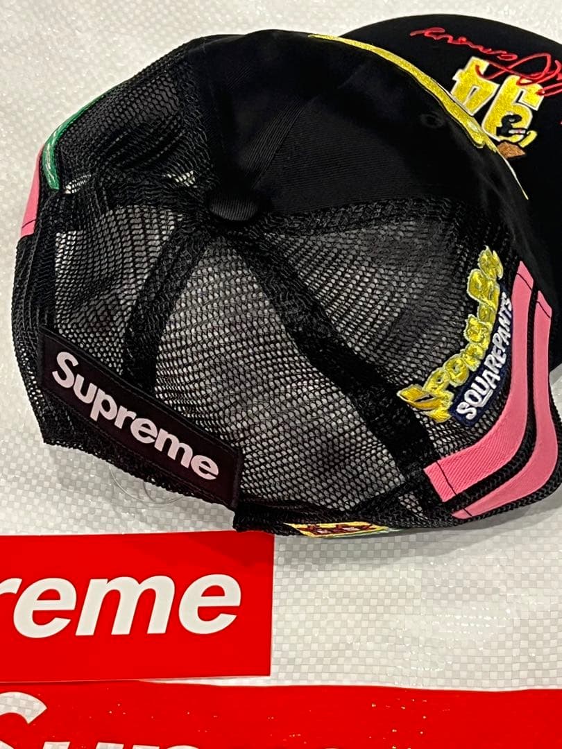 E*A様 スポンジボブ メッシュキャップ Supreme 黒