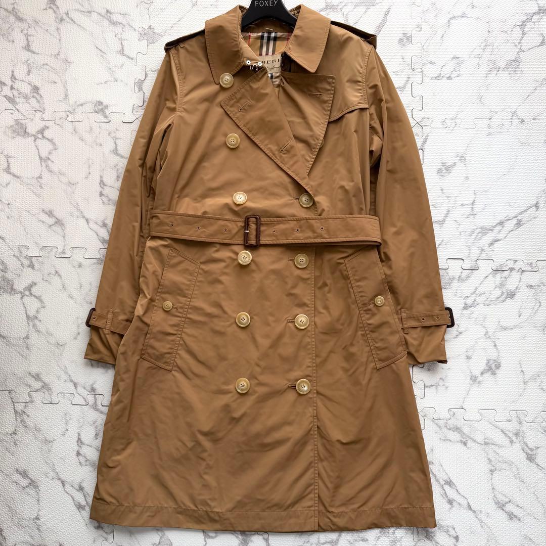 美品✨現行 バーバリー トレンチコート ノバチェック ロング アウター キャメル