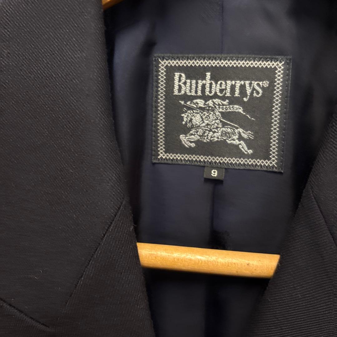 バーバリー　ブレザー　ダブル　濃紺　9AR Burberry カシミヤ混
