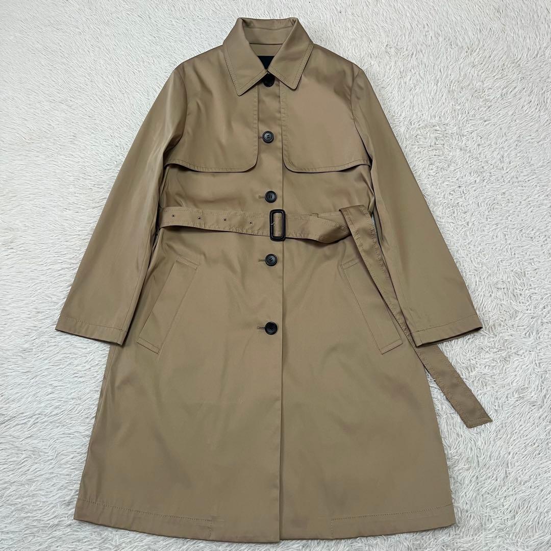 【美品】アイシービー ダウンライナー付きトレンチコート ベージュ×イエロー