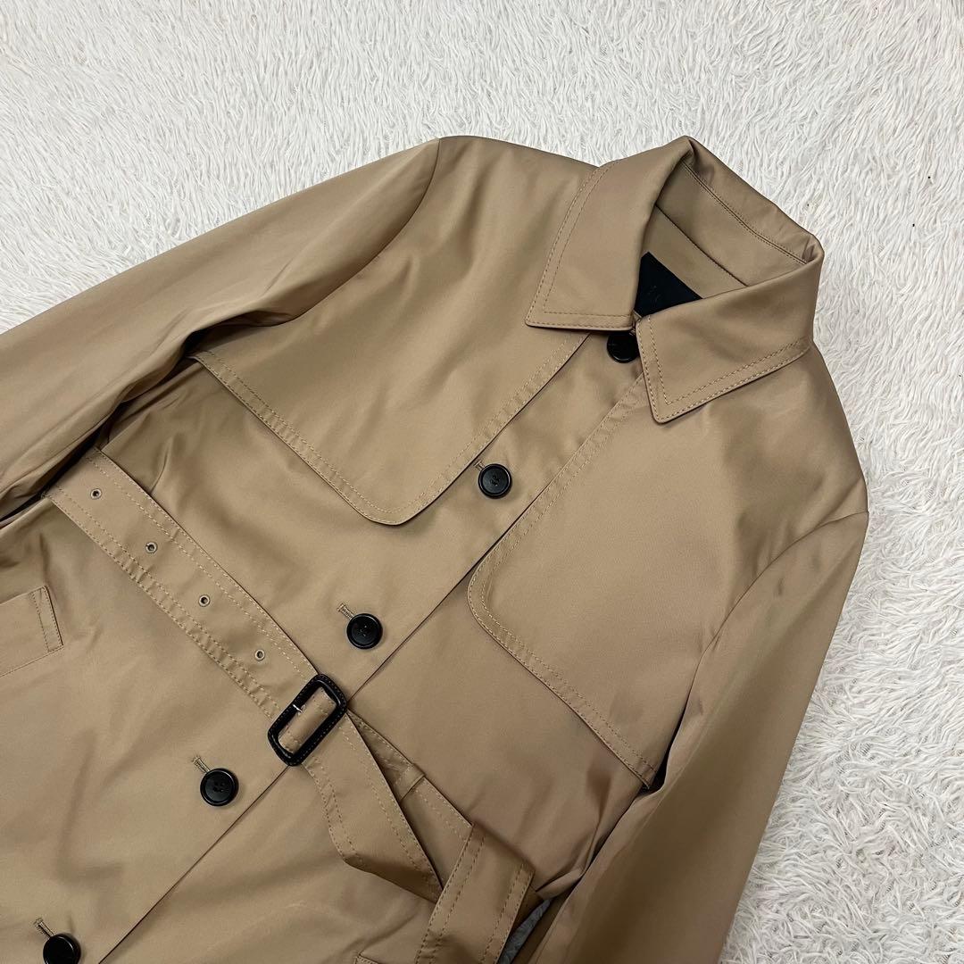 【美品】アイシービー ダウンライナー付きトレンチコート ベージュ×イエロー