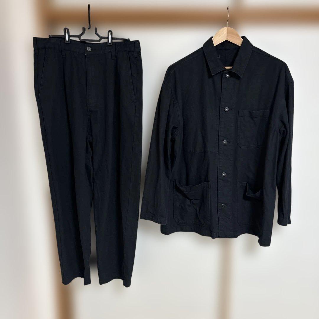 無印良品 カポック混 カバーオール ワークパンツ XL