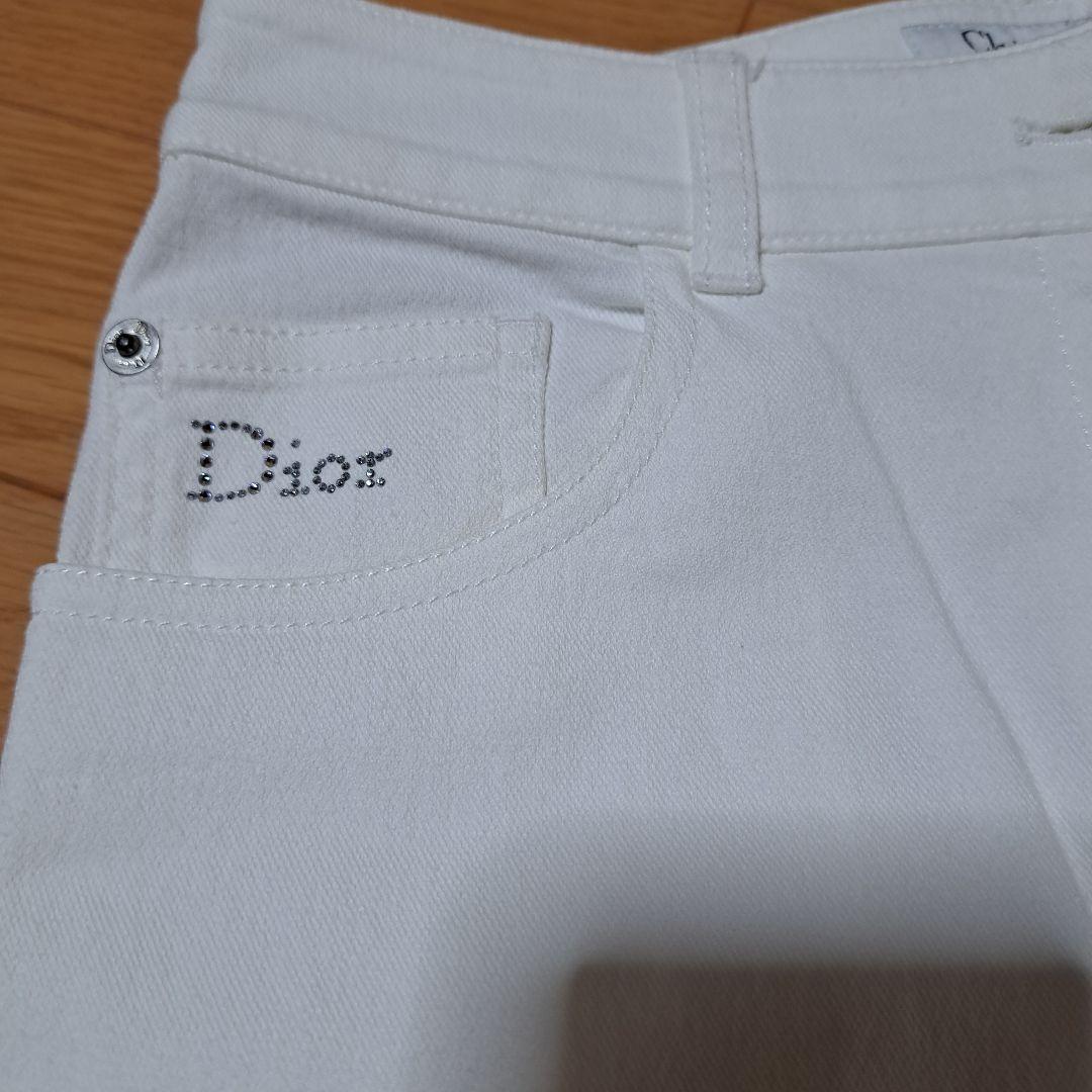 Dior ホワイト ストレートデニム サブリナ スリット入り