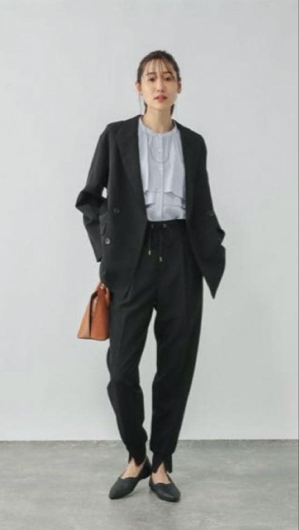 新品未使用 グローバルワーク ウツクシルエットWクロス ダブルジャケット L黒