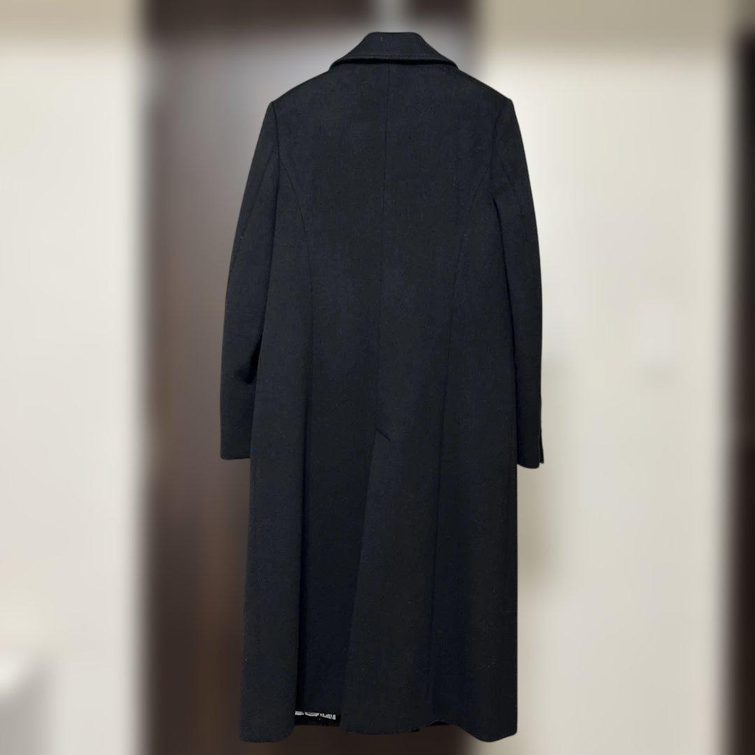 グレースコンチネンタル　カシミア混ウールチェスターコート　ブラック36