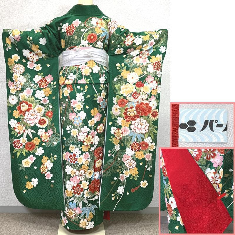 【破格セール！】505z2〇高身長な方にも 振袖 古典柄 嘘つき袖〇美品 成人式