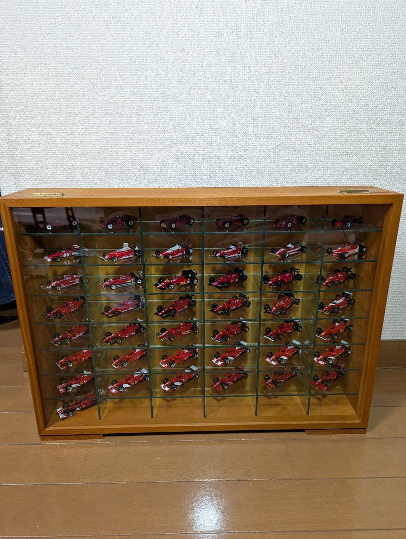 コレクションケース　ミニカー　48台　木製　アクリル