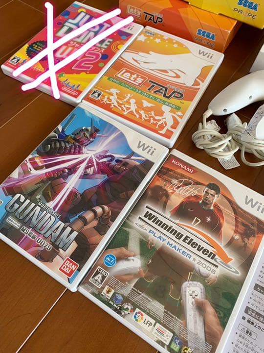 Nintendo Wii本体、コントローラー、ソフト3本セット