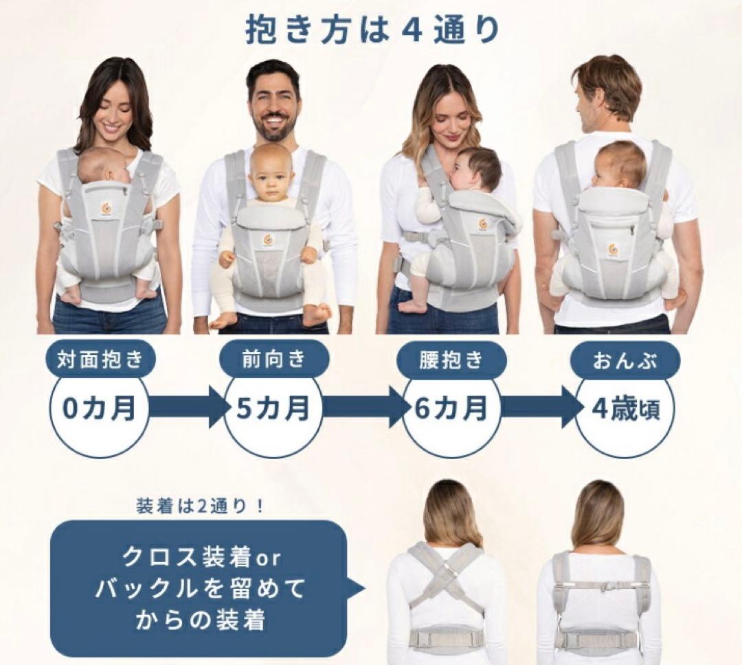 エルゴ オムニブリーズ OMNI Breeze 抱っこ紐 美品 よだれパッド付