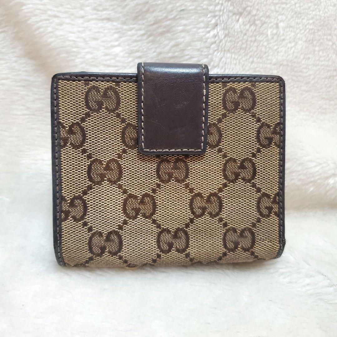 【希少 美品】 GUCCI 折り財布 グッチョリチワワ キャンバス レザー GG