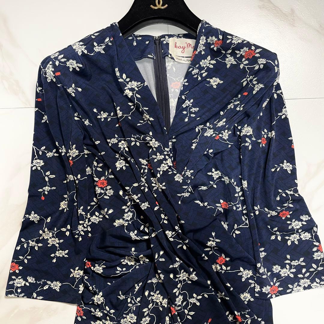 kay Me ケイミー あいミシェルヴィーナスワンピース 花柄 七分袖 13号
