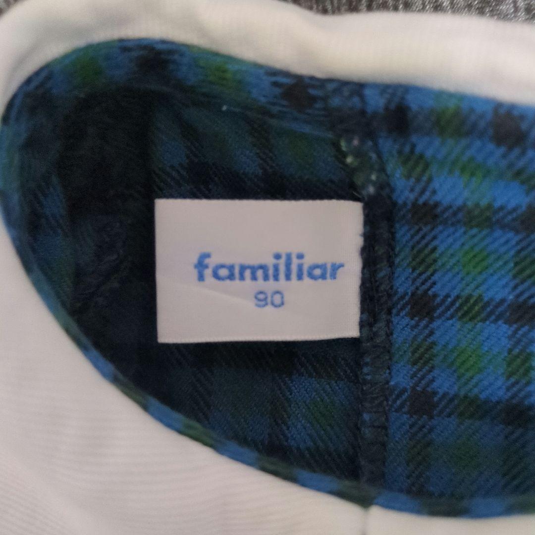 ❀familia❀ ファミリア チェック ワンピース 90(長袖)