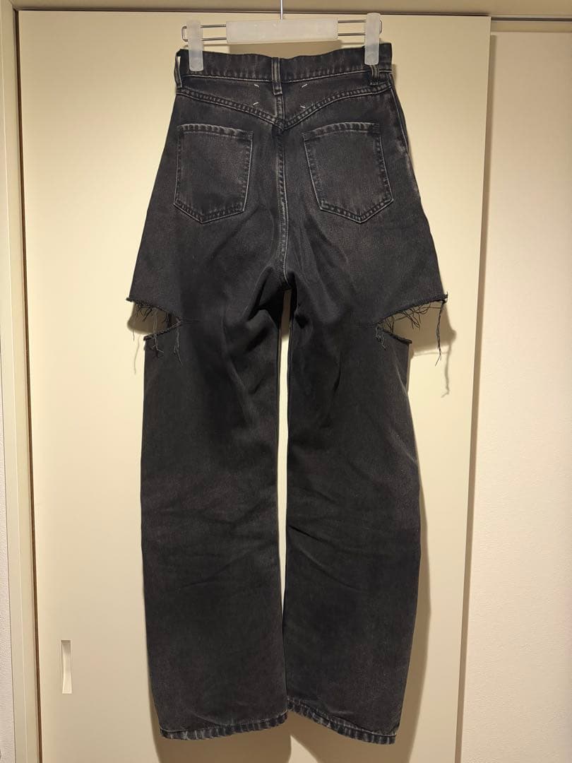 Maison Margiela マルジェラ カットアウト デニム 36 ブラック