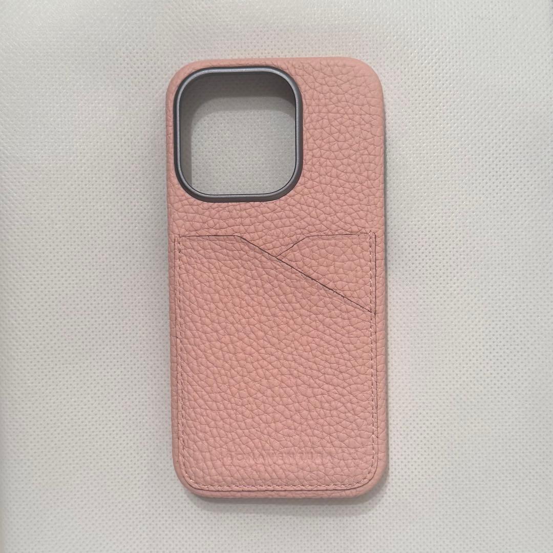 Bonaventura サクラ ピンク レザー iPhone15proケース