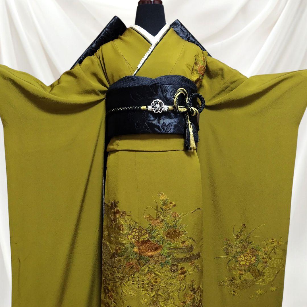 vivace☆希少！振袖フルセット(7点)成人式・スワトウ刺繍・色無地振袖