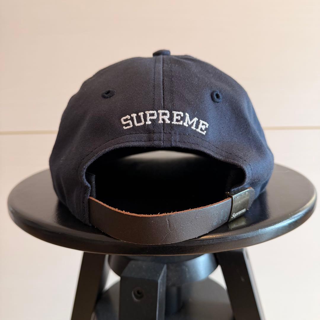 SUPREME 刺繍Sロゴ ネイビーキャップ