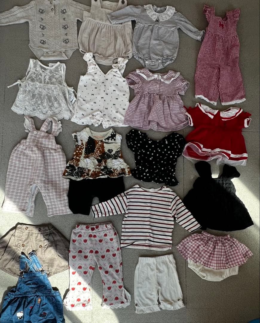 ベビー服　47点　まとめ売り　80 90 サイズ　女の子　姉妹　お揃い