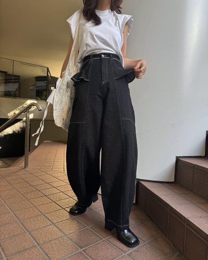 【未使用】WILLFULLY ★ frill pocket denim