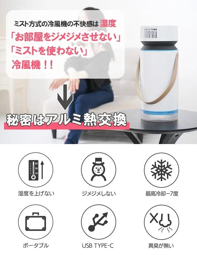 熱交換方式の冷風機　ドライクーラー