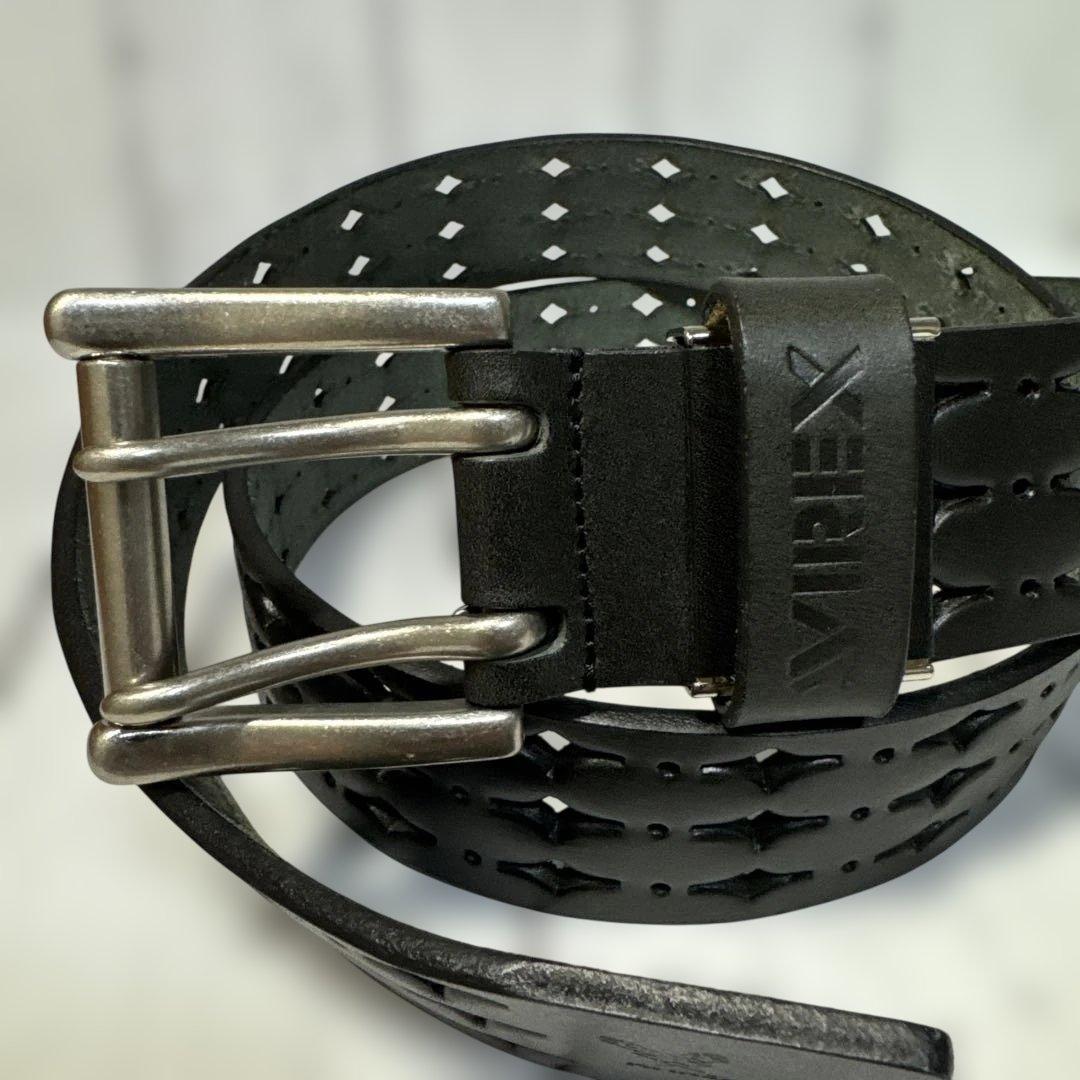 未使用級　ヴィテージワークス AVIREX ベルト ブラック 黒 レザー 本革