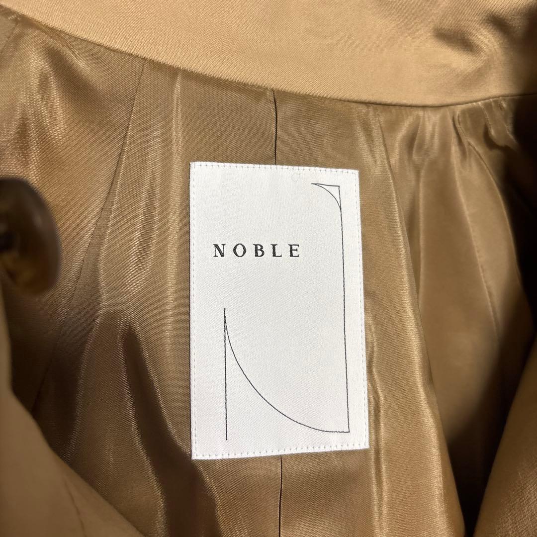 新品　今期　NOBLE コットンダブルクロスハイネックロングコート