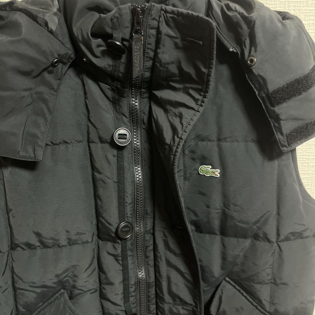 ラコステ（LACOSTE）ダウンベスト ブラック Ｌサイズ