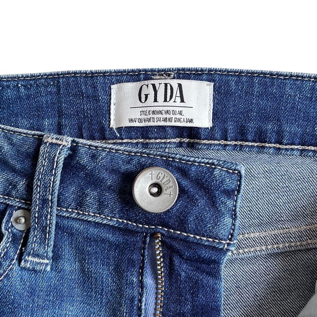 GYDA M/W Side Ripped ダメージ スキニーデニム XS