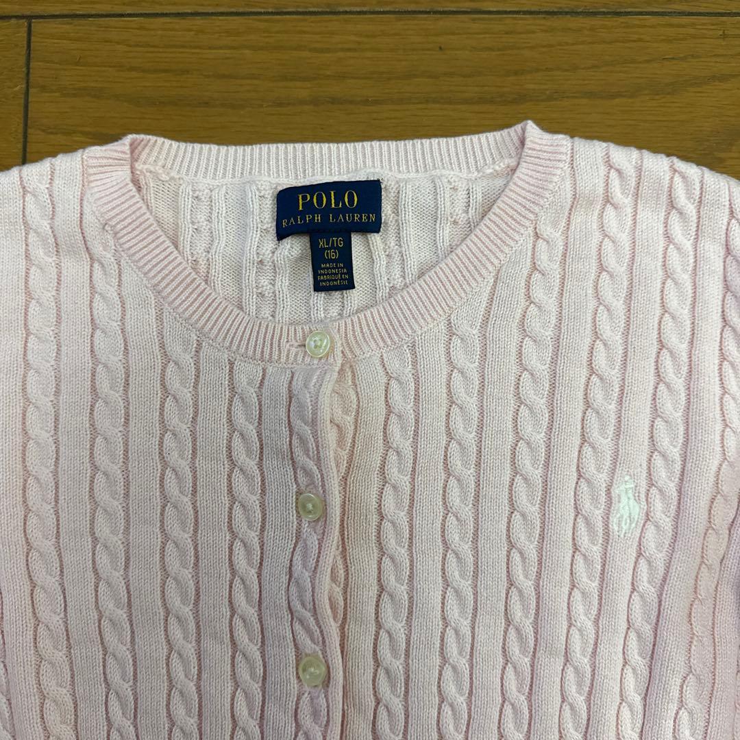 Polo Ralph Lauren ケーブルカーディガン 160 ピンク