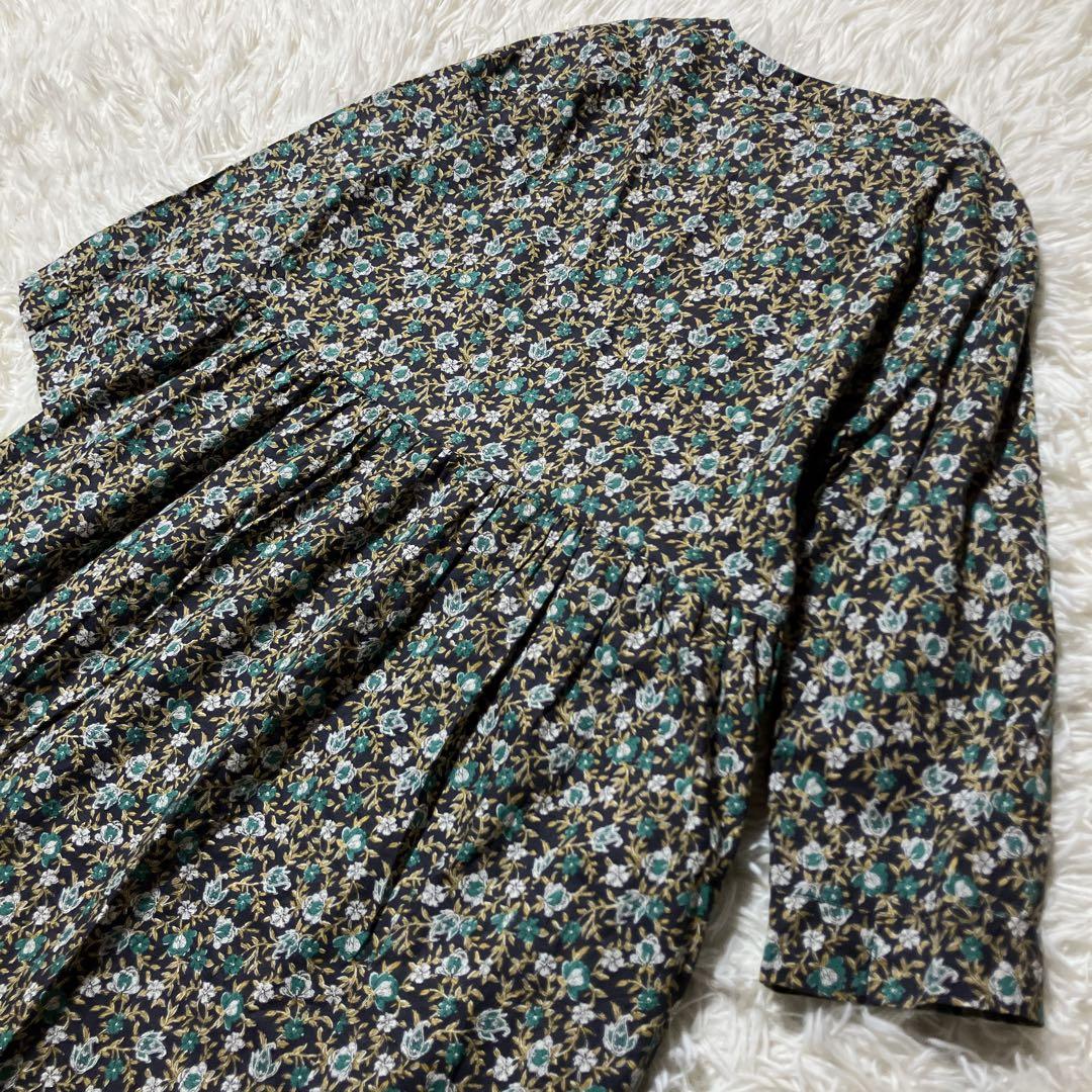 【Parkes】パークス　リバティ　花柄ワンピース　綿　コットン　M