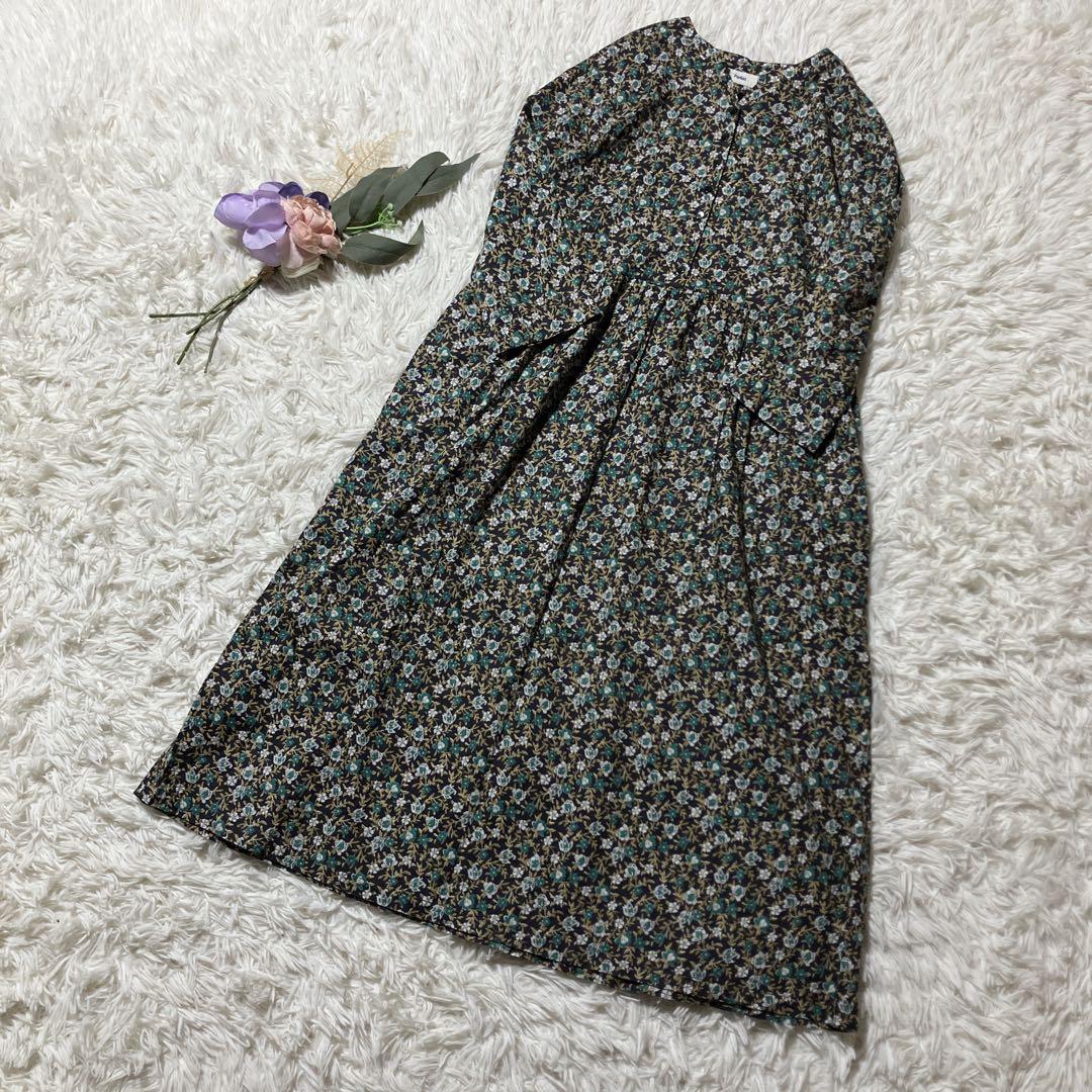【Parkes】パークス　リバティ　花柄ワンピース　綿　コットン　M