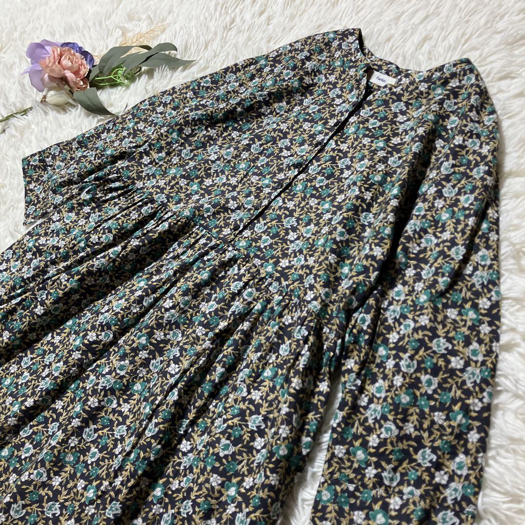 【Parkes】パークス　リバティ　花柄ワンピース　綿　コットン　M
