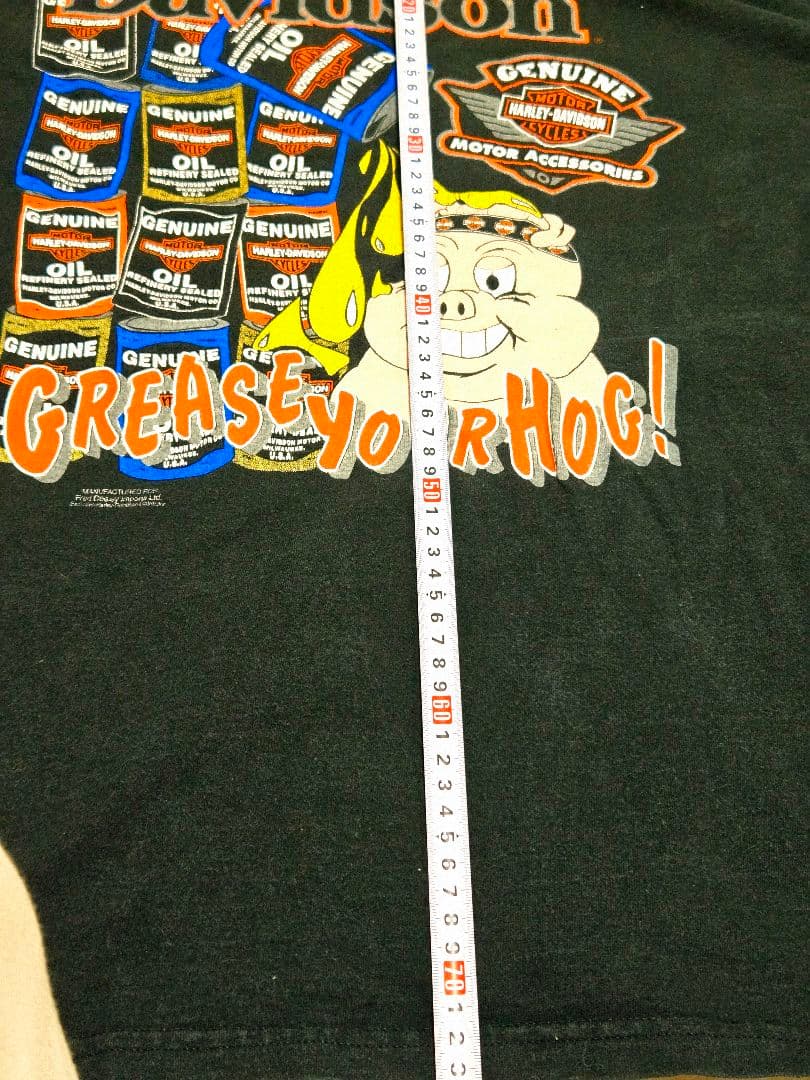 ヴィンテージ　Harley-Davidson Hog ハーレー　オイルTシャツ