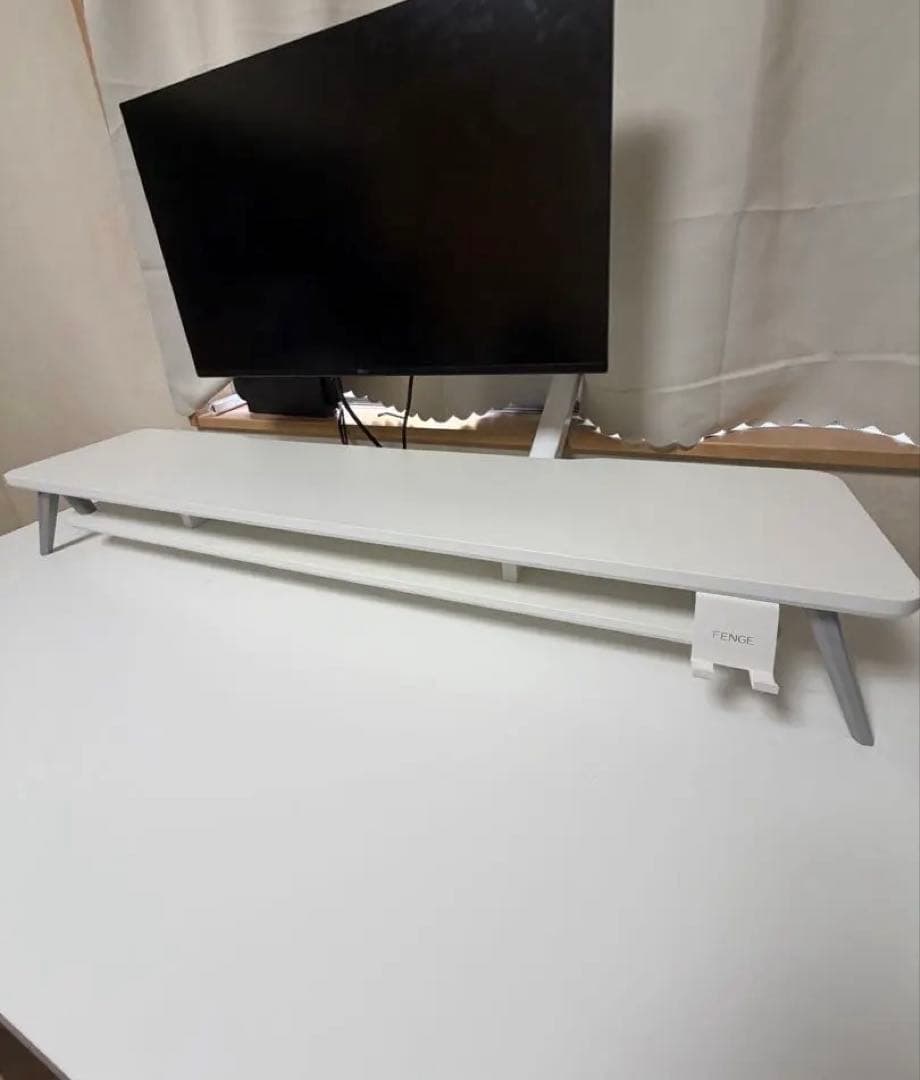 Fenge モニター台 卓上 机上台パソコン台　横幅108cm 2段