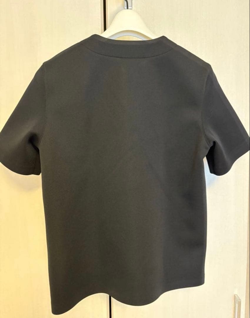 レースアップ ブラック 半袖Tシャツ