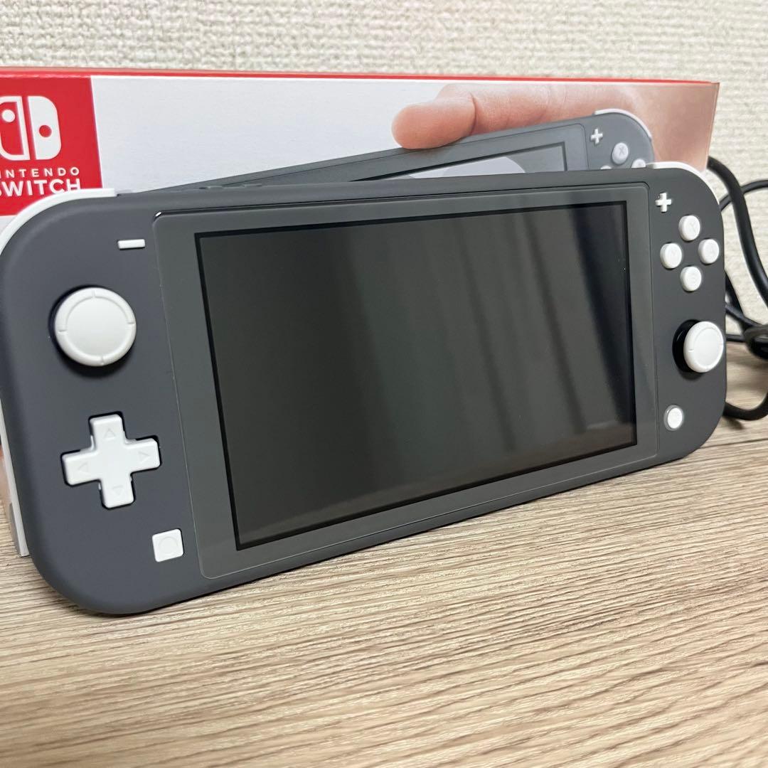 Nintendo Switch Lite グレー 箱付き　保護フィルム付き