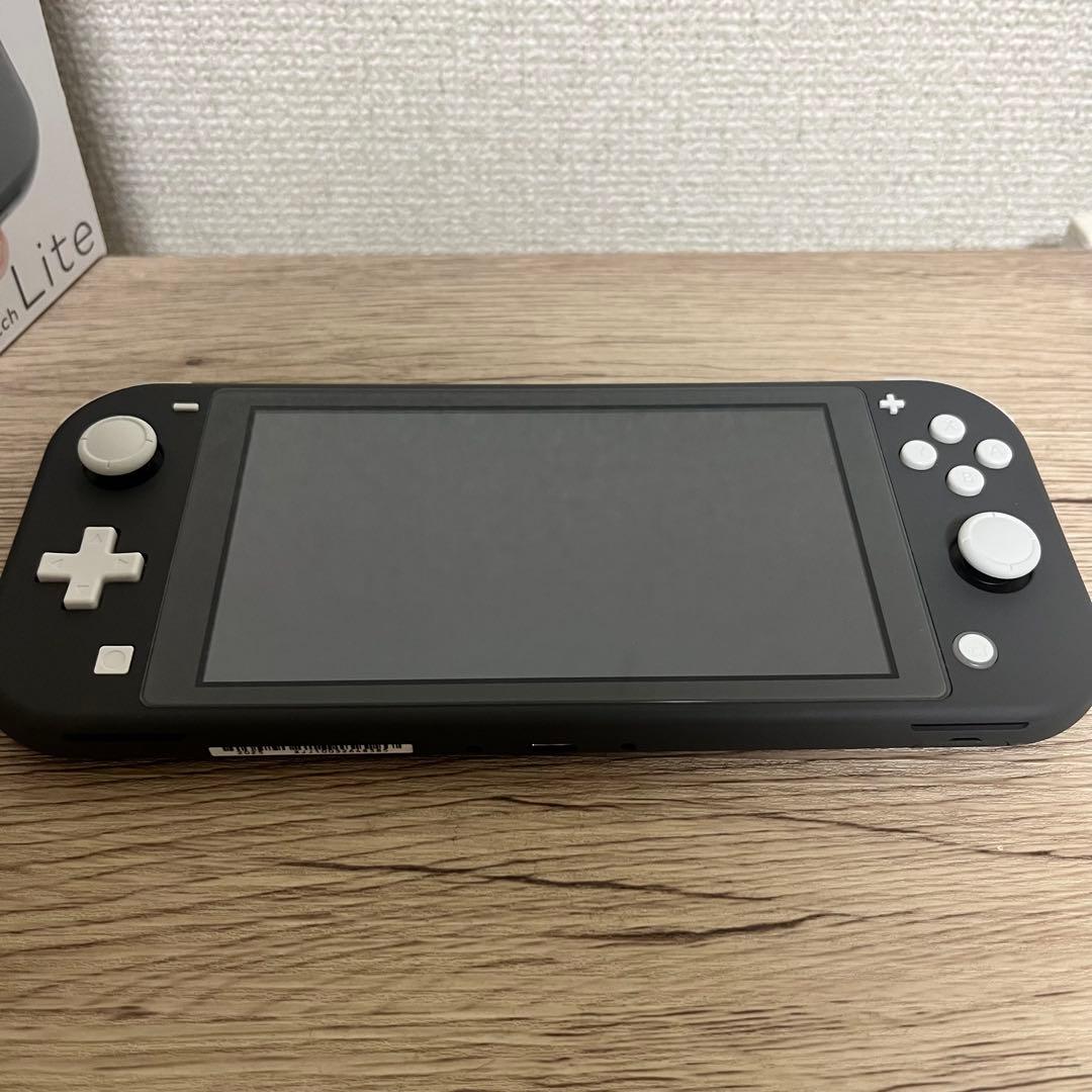 Nintendo Switch Lite グレー 箱付き　保護フィルム付き