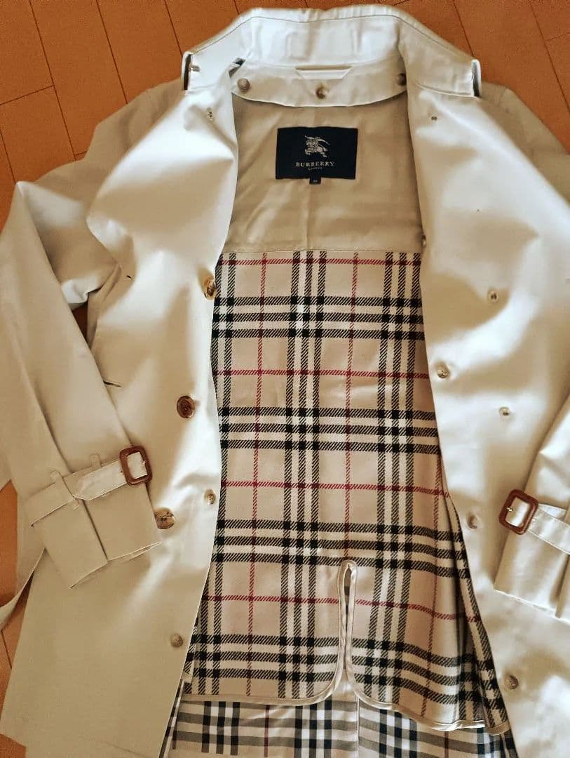 『美品』Burberry トレンチコートL　ライナー付取り外し可能 ベージュ