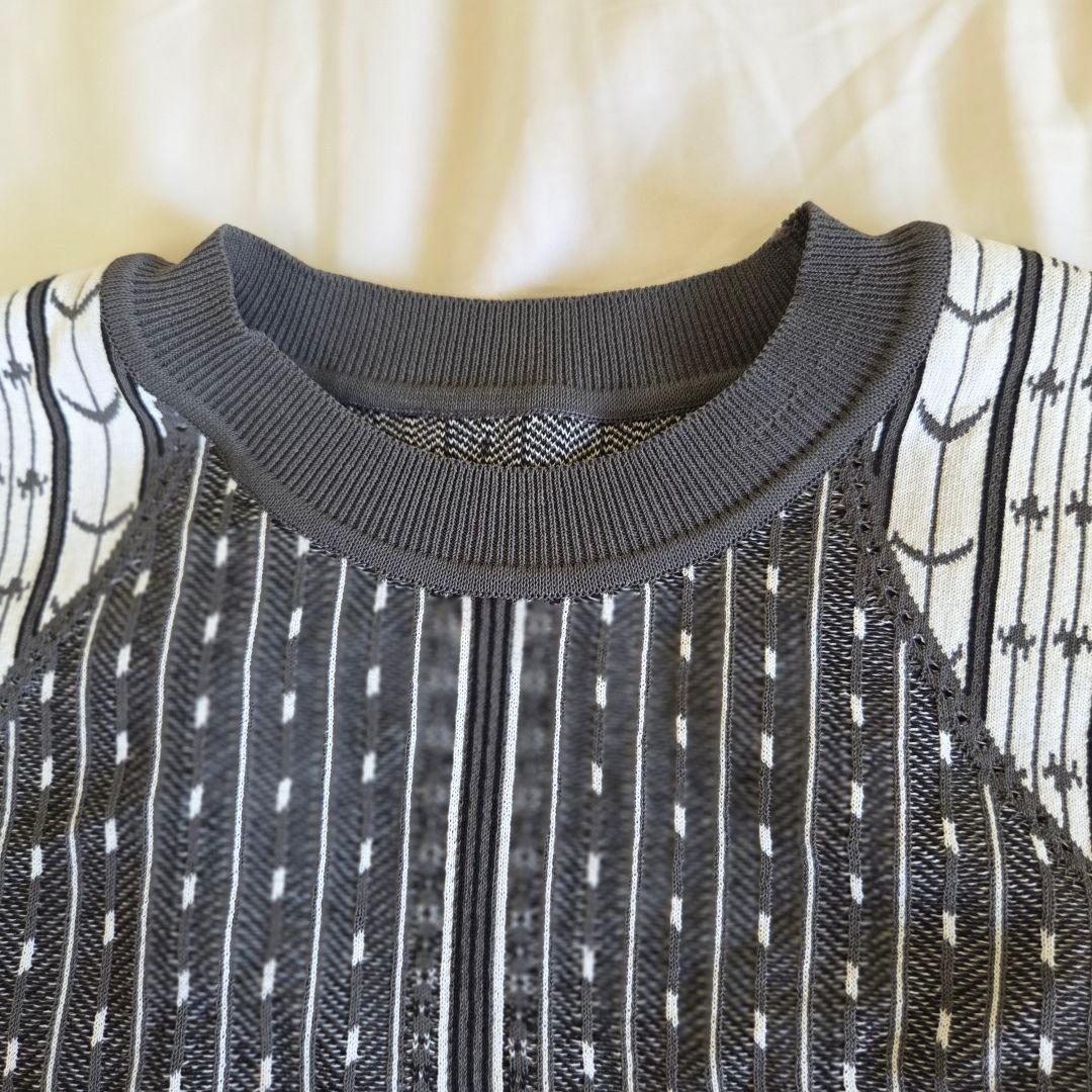 トップス Geometric Pattern Knitted Top